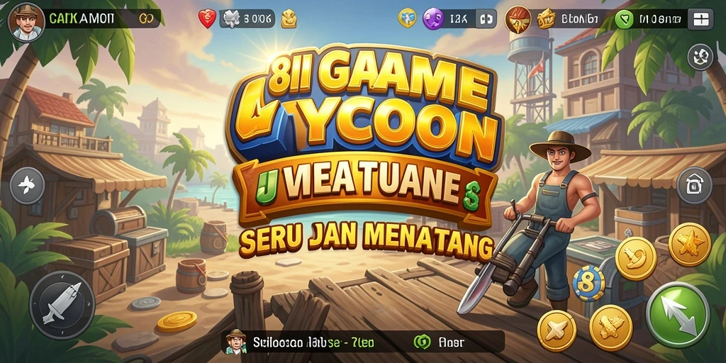Tampilan gameplay menarik dalam 8II yang menunjukkan pengelolaan bisnis.