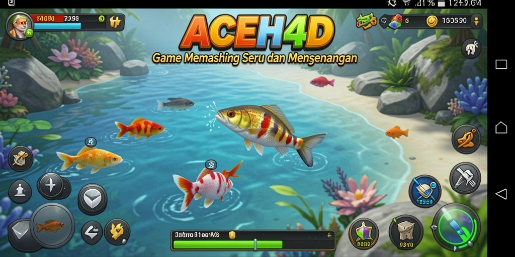 Screenshot gameplay memancing di ACEH4D yang seru.