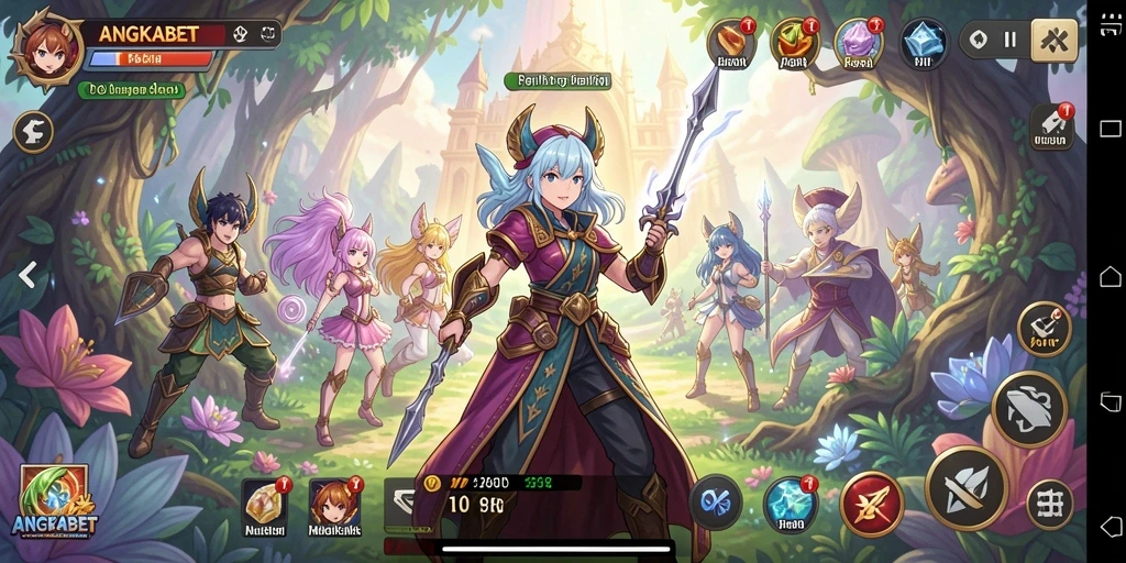 Tampilan gameplay seru dengan karakter Anime yang memukau.