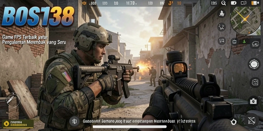 Screenshot gameplay <strong>BOS138</strong> menampilkan aksi menembak mendebarkan.