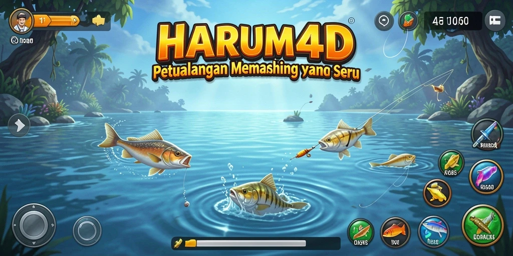 Tampilan menarik dalam gameplay memancing HARUM4D.