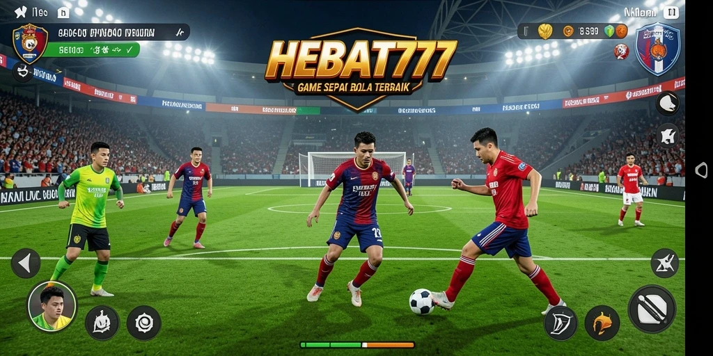 Tampilan menarik dari gameplay HEBAT777 yang menggambarkan aksi sepak bola.