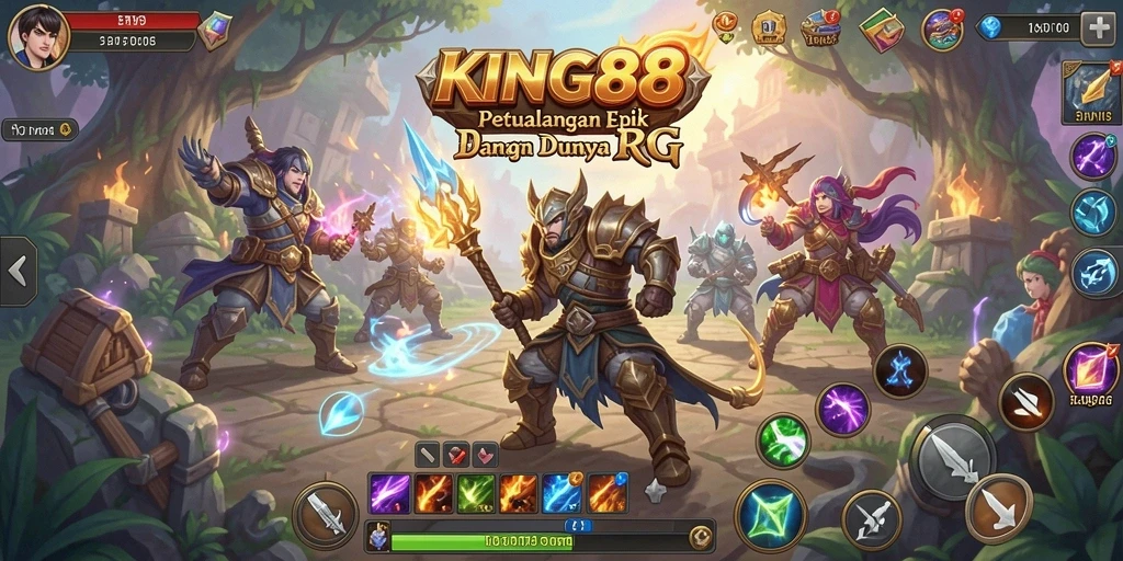 Tampilan menarik dari gameplay KING88 yang menampilkan pertempuran epik.