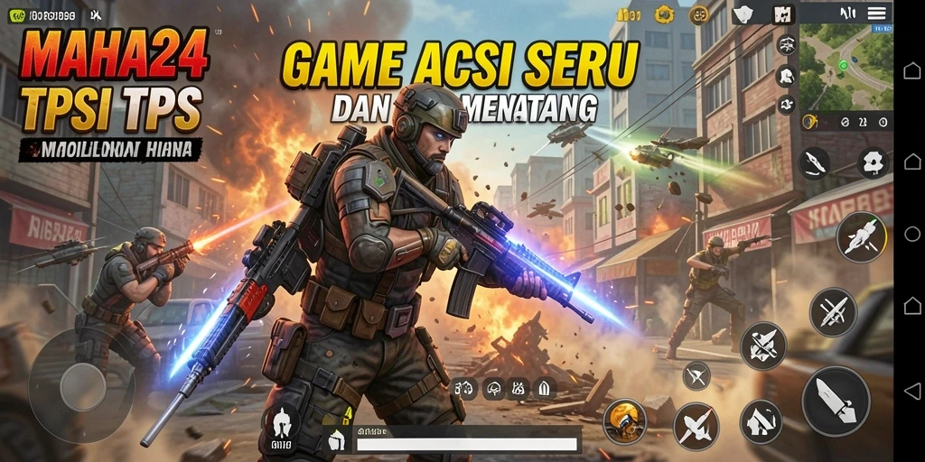 Tampilan gameplay MAHA24 yang mendebarkan dan penuh aksi.