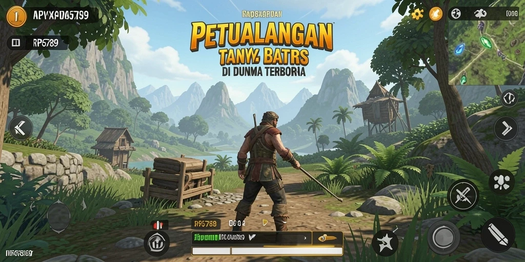 Screenshot utama RP6789 menunjukkan lingkungan luas dan gameplay yang seru.