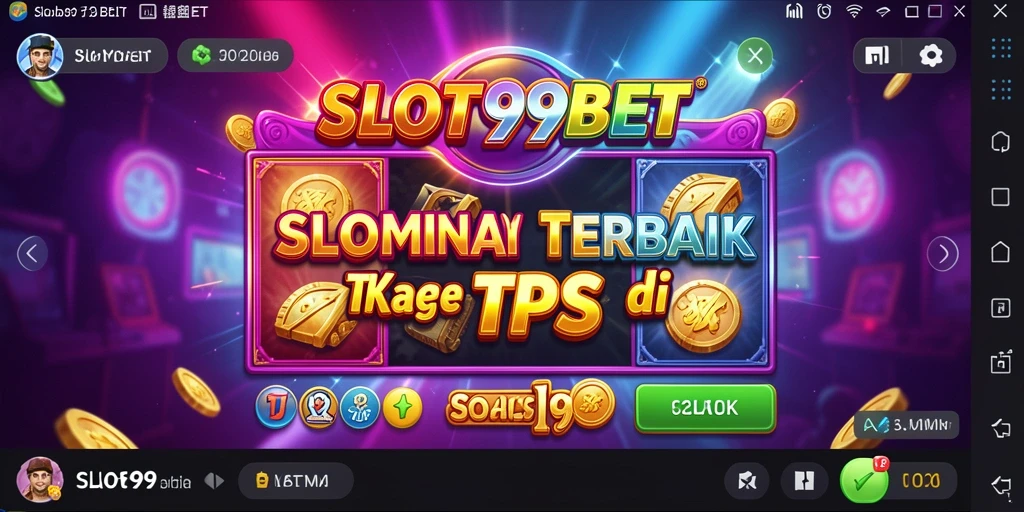 Tangkapan layar utama SLOT99BET menampilkan gameplay slot yang mendebarkan.