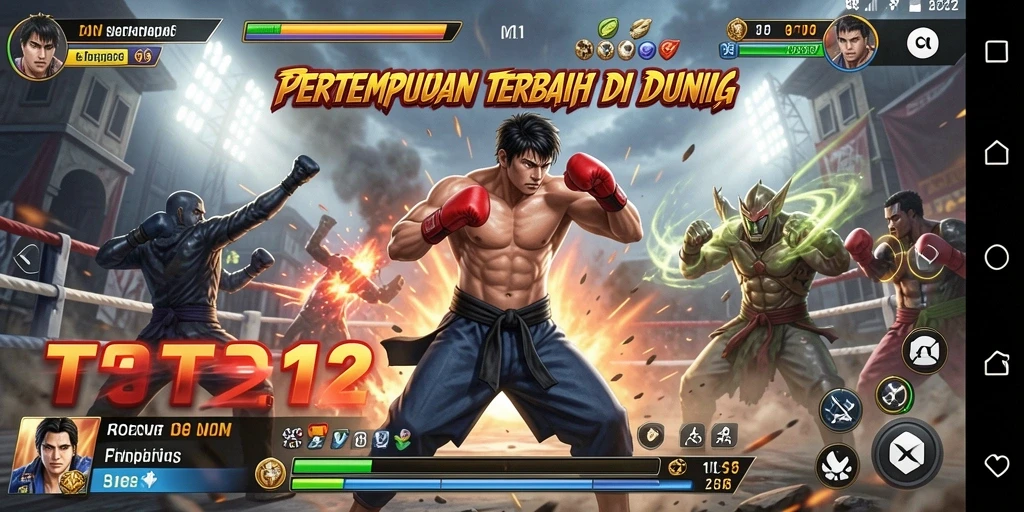 Tampilkan gameplay intens TOTO12 dengan pertempuran seru.
